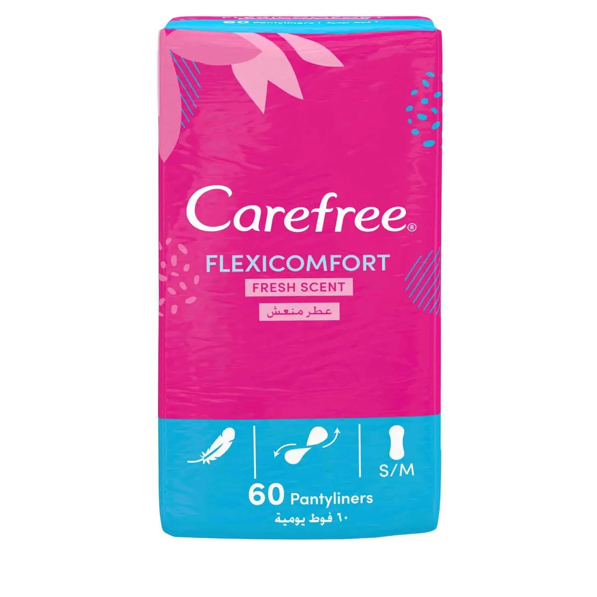 Carefree Flexicomfort Fresh Scent Panty Liners 60-Pack