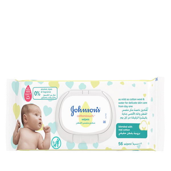 Johnson's ® baby cottontouch™ wipes the best wipes for your baby.