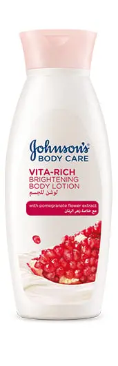 JOHNSON'S® Vita-Rich Brightening Body Lotion with Pomegranate Flower bottle