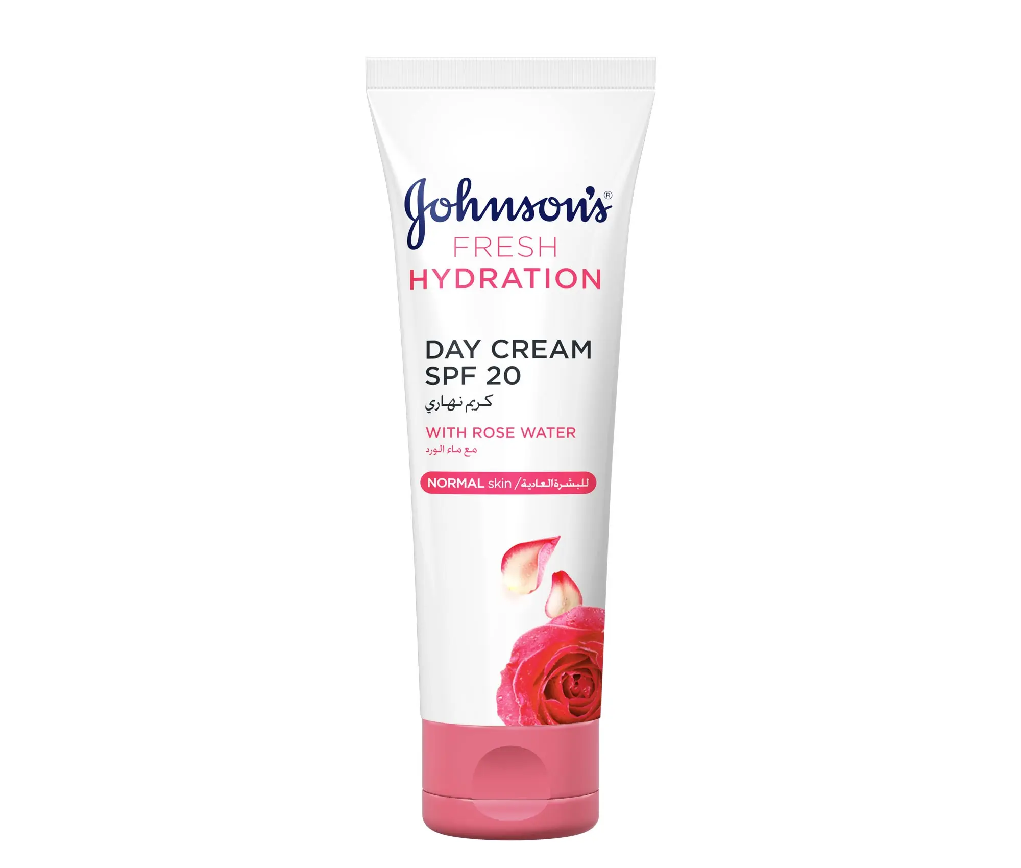 JOHNSON'S® Fresh Hydration® Day Cream SPF 20 with Rose Water tube