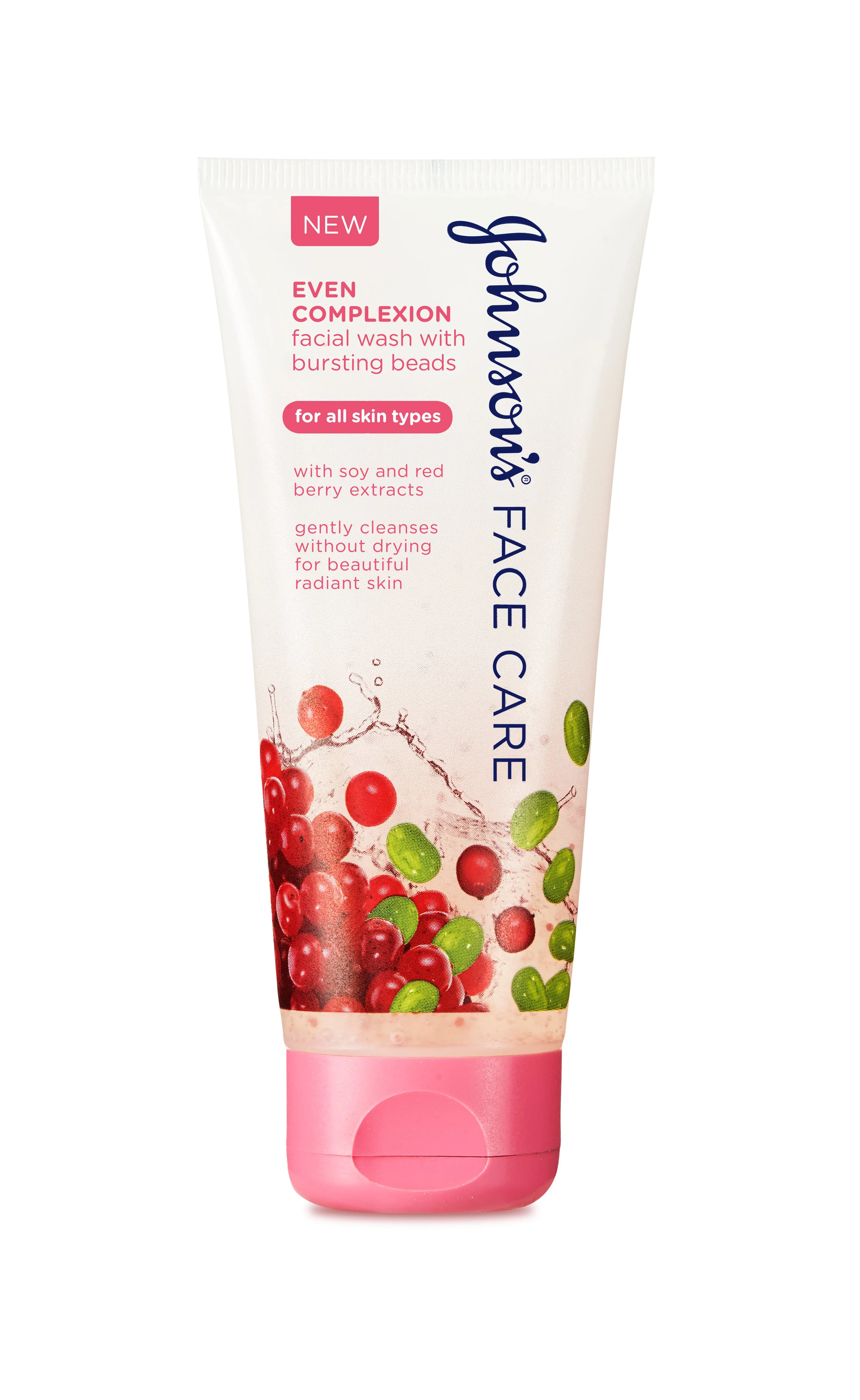 JOHNSON'S® Even Complexion Face Wash with Soy & Red Berry tube