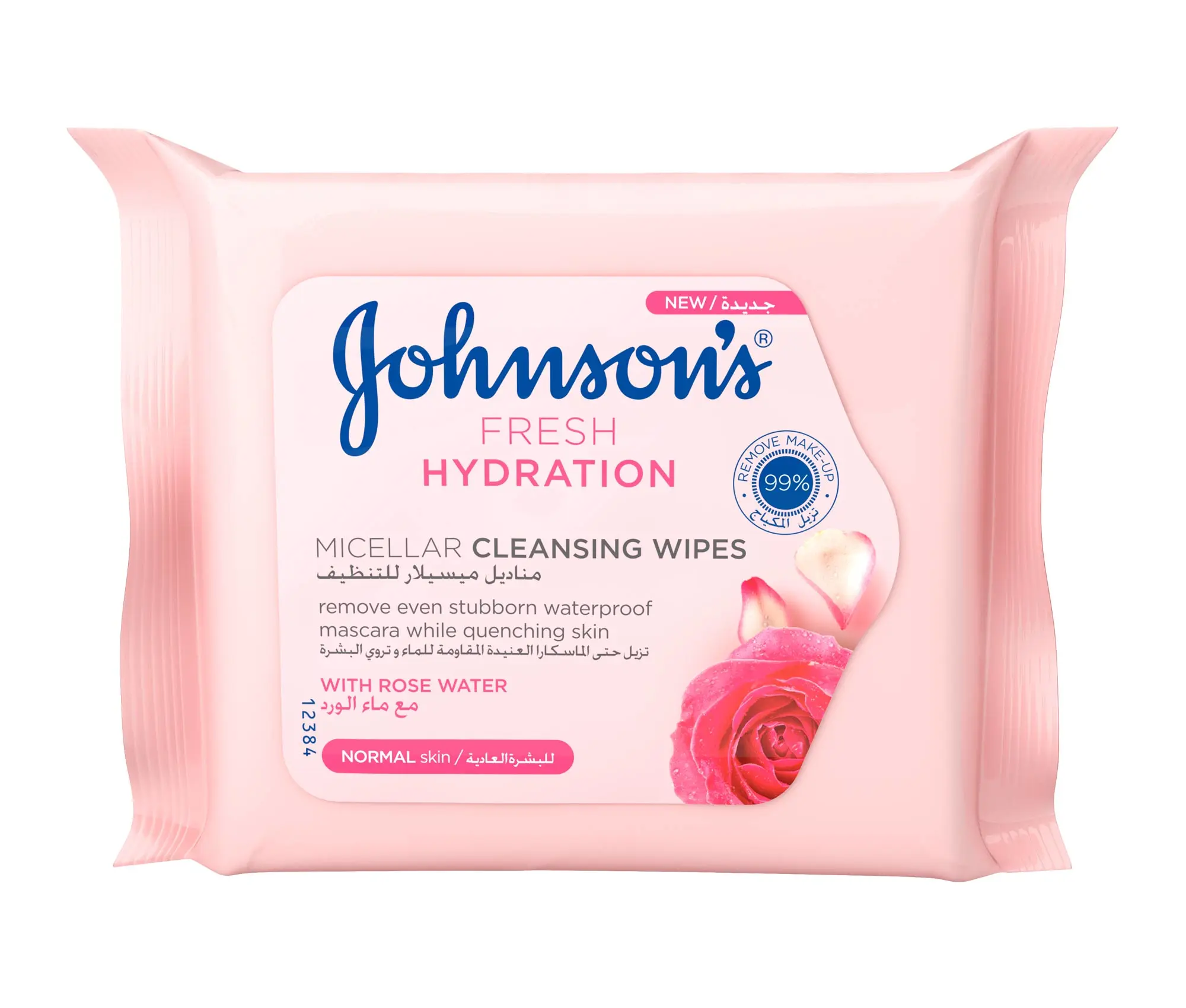 JOHNSON'S® Wipes: Fresh Hydration® Micellar Cleansing Wipes pack