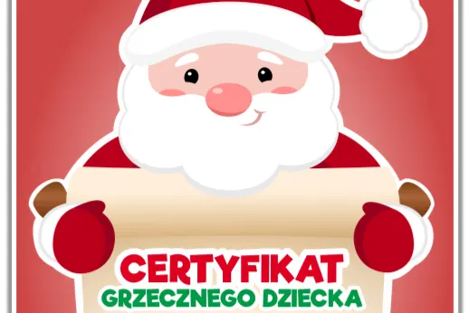 certyfikat grzecznego dziecka