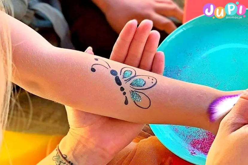 tatuaze brokatowe dla dzieci jupi animacje