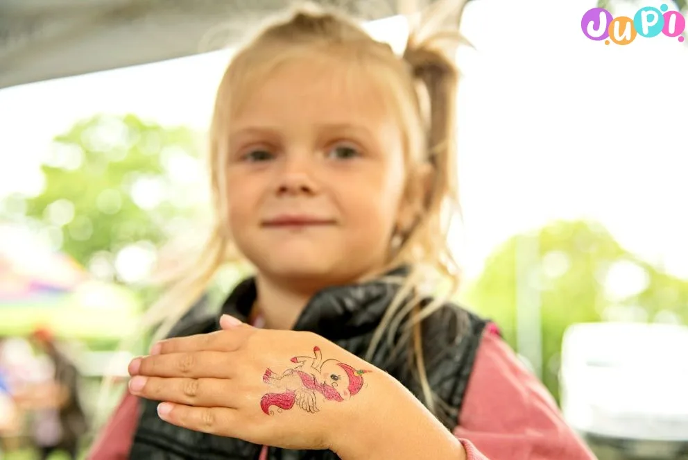 stanowisko tatuaze zmywalne jupi animacje