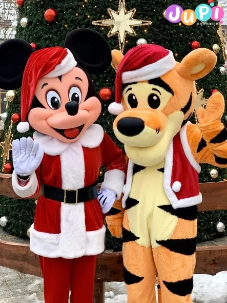 swiateczne zywe maskotki myszka miki tygrysek