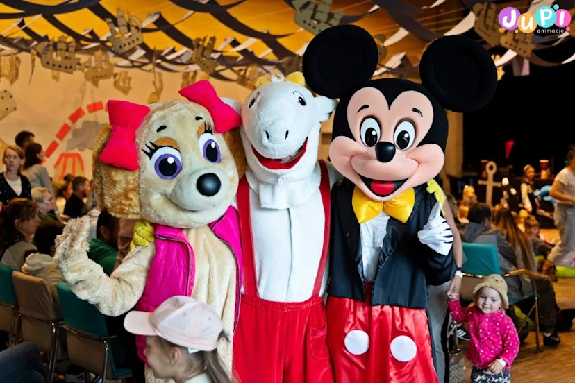 zywe wielkie maskotki piesek suzi koziolek myszka miki