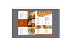 Digital menu on Issuu in a page-turning, flipbook format, showing crepes and waffles