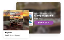 Sell your content with Issuu. Graphical user interface, digital sales with Glamp Magazine.
