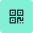 Green and white QR code.