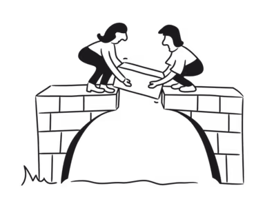 people on a bridge