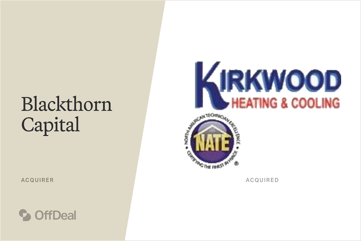 Blackthorn Capital and Kirkwood Heating & Cooling, Inc.