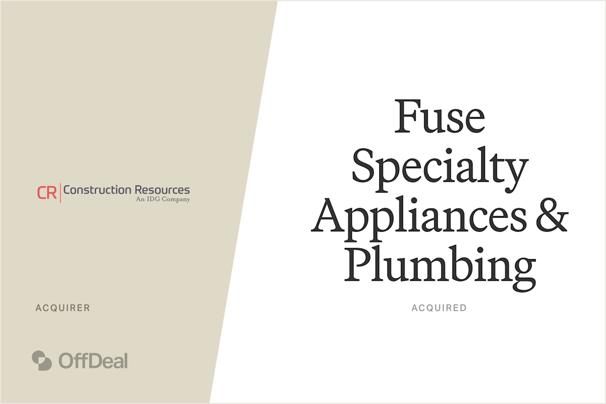 Construction Resources and Fuse Specialty Appliances & Plumbing