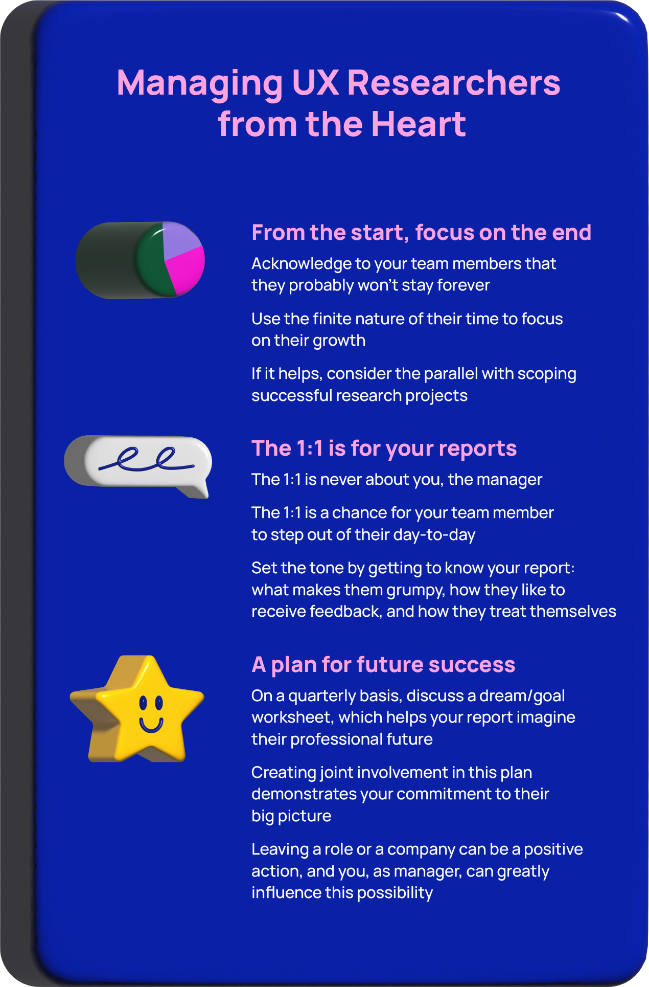 Remembering these points will help you succeed as a people manager.