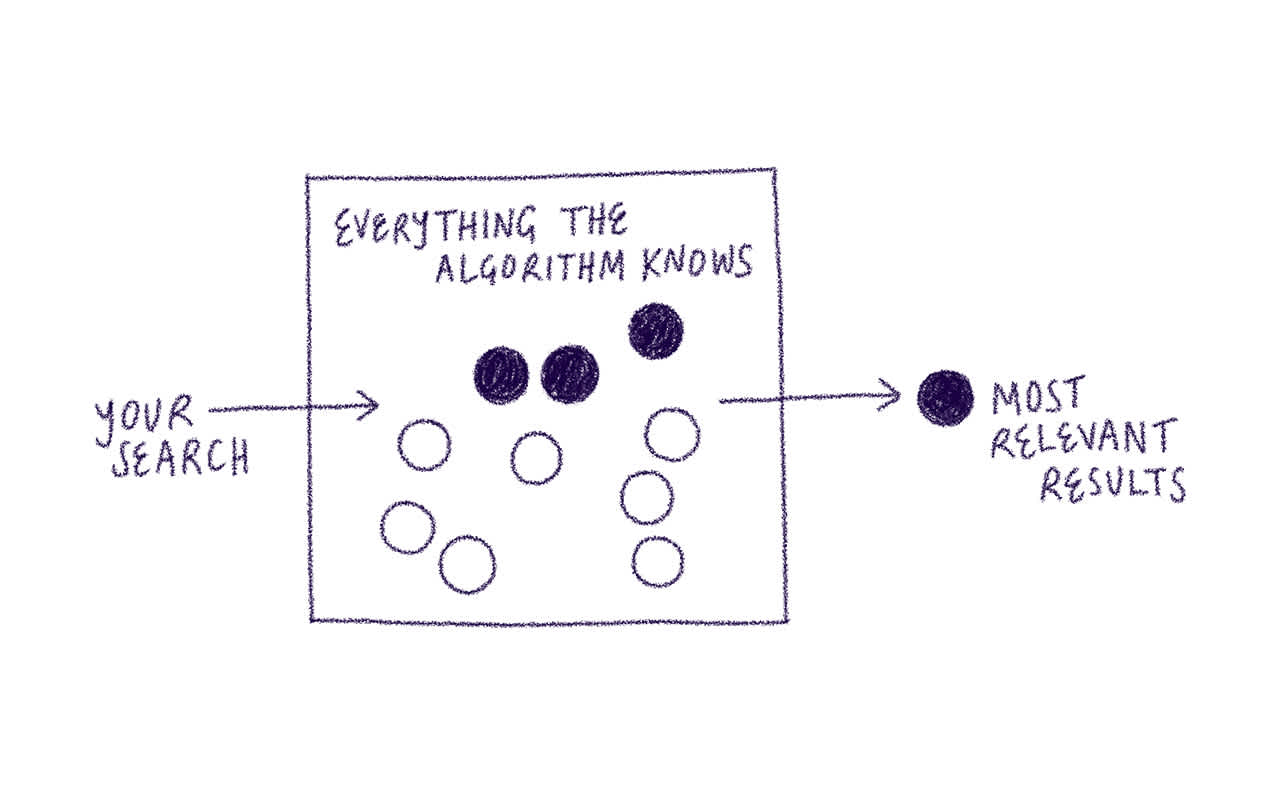 An example of closed “black box” recommendation system.