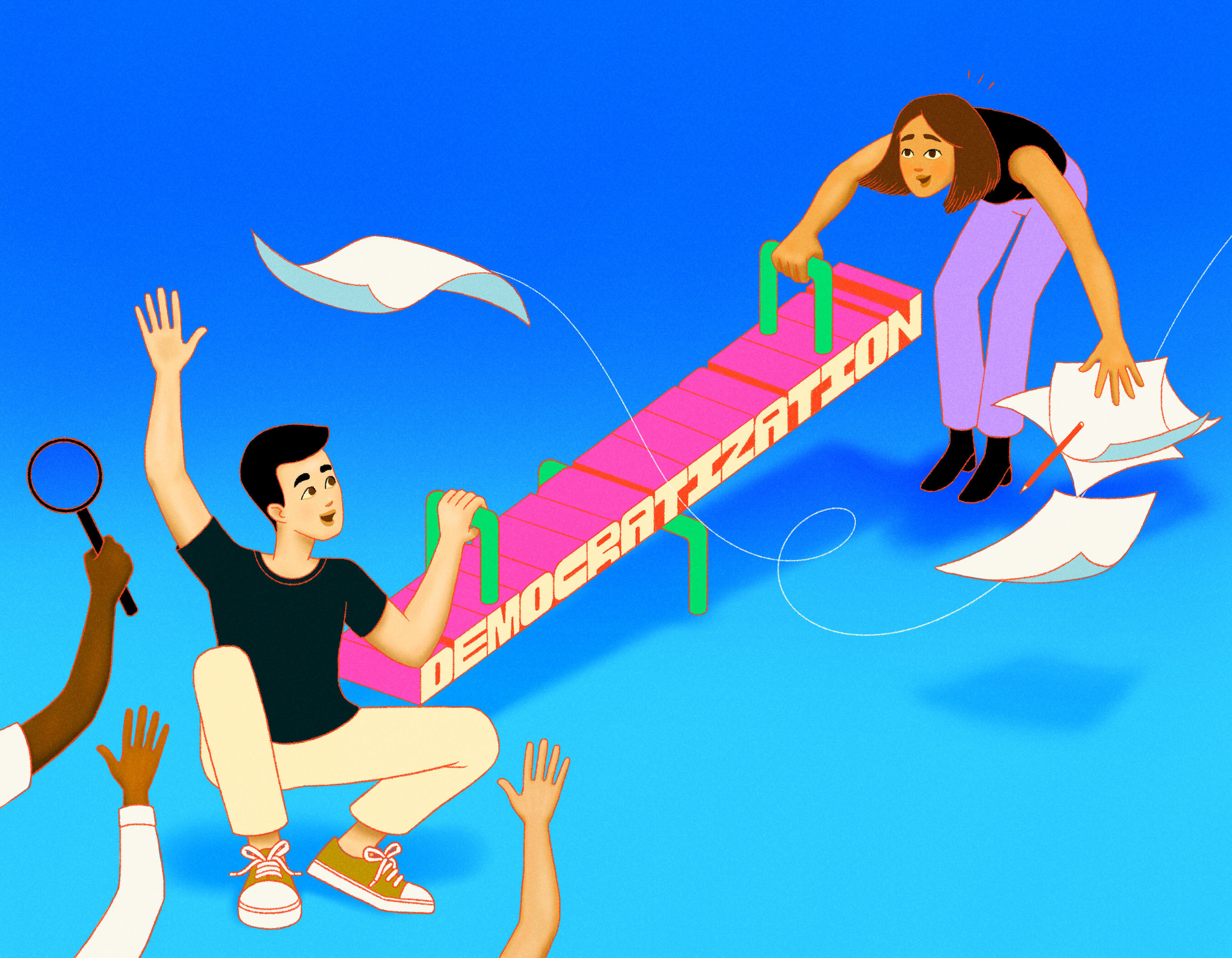 Democratization has its ups and downs. 