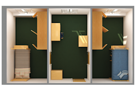 Floorplan for Corner Double Rooms at Colorado State University Floorplan for Corner Double Rooms at Colorado State University