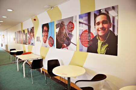 View of the breakout area in the INTO Centre View of the breakout area in the INTO Centre