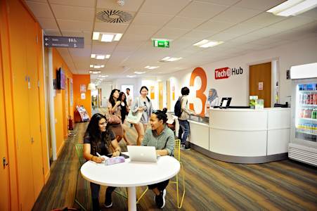 The 3rd floor Tech Hub provides support for students The 3rd floor Tech Hub provides support for students