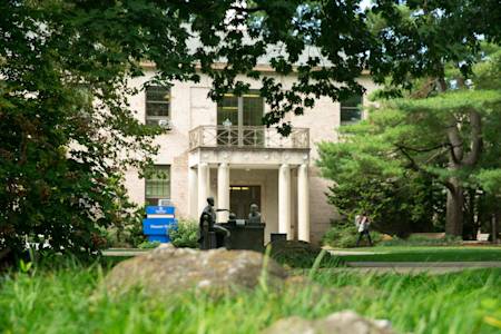 Hofstra's 244 acre campus has outdoor sculptures and an arboretum Hofstra's 244 acre campus has outdoor sculptures and an arboretum