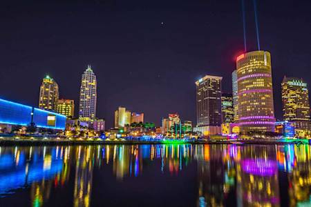 Tampa skyline near campus of University of South Florida Tampa skyline near campus of University of South Florida