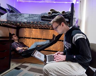Study and relax in an Illinois State University residence hall Study and relax in an Illinois State University residence hall