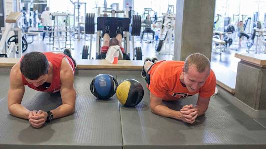 Students at Oregon State University exercise at a campus workout facility Students at Oregon State University exercise at a campus workout facility