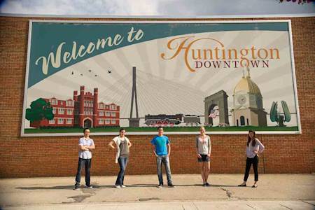 Downtown Huntington sign at Marshall University Downtown Huntington sign at Marshall University
