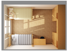Floorplan for Standard Double Room - Extended Single at Colorado State University Floorplan for Standard Double Room - Extended Single at Colorado State University