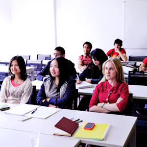International students listening in classroom at University of Exeter International students listening in classroom at University of Exeter