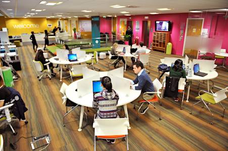 Students can study in modern, fully-equipped break-out areas Students can study in modern, fully-equipped break-out areas