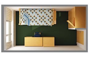 Floorplan for Designed Single Rooms at Colorado State University