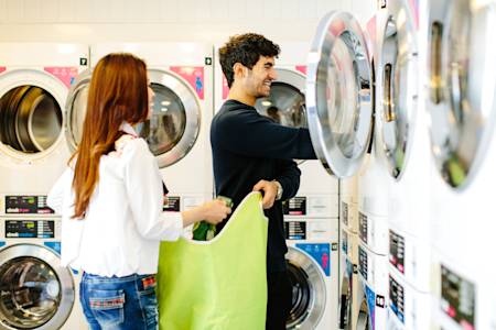 International students in Liberty Heights doing their laundry International students in Liberty Heights doing their laundry