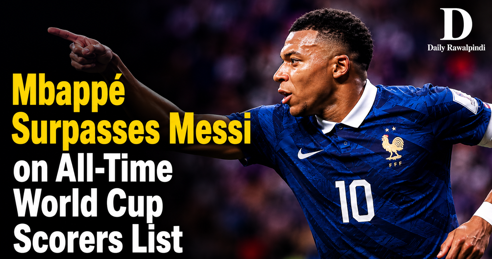 Mbappé Overtakes Messi on World Cup Goals Chart After Senegal Brace