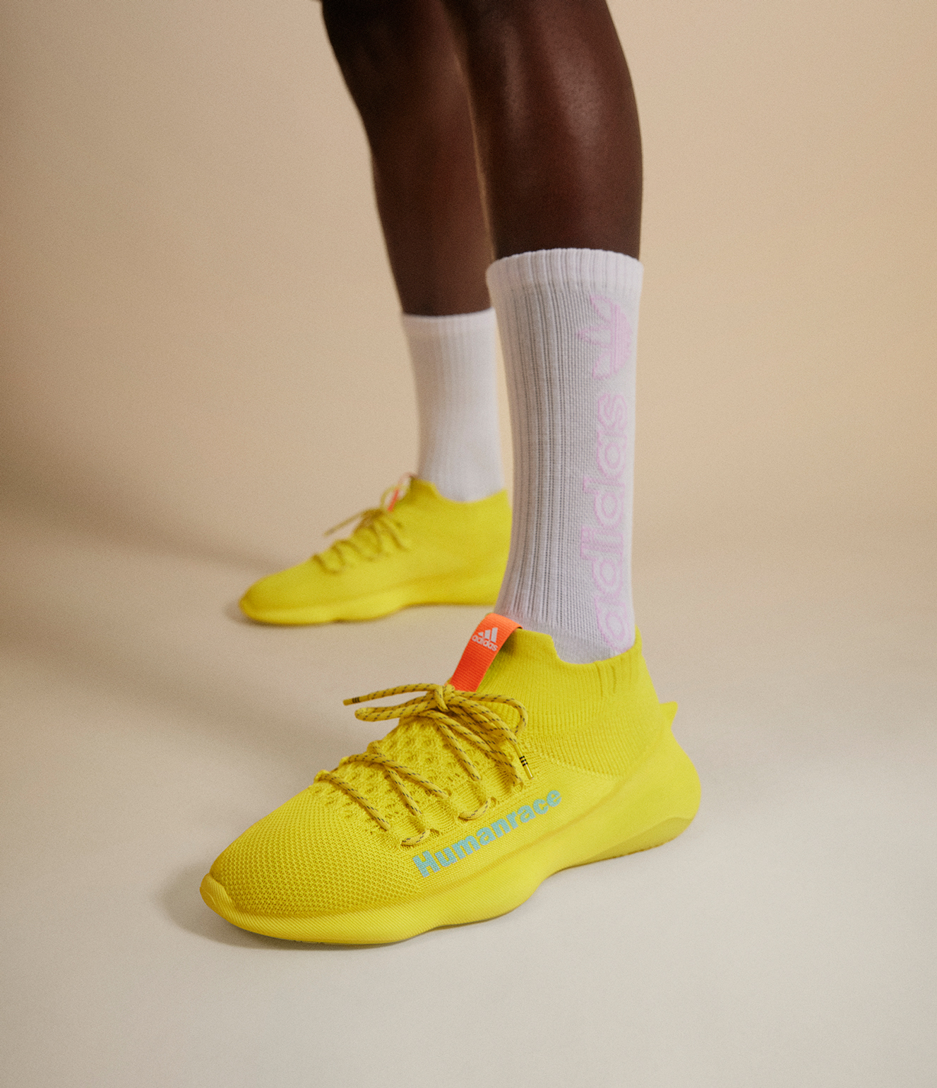 adidas pharrell human race yellow