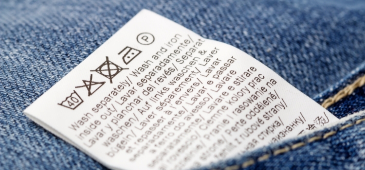 tvättsymboler i jeans