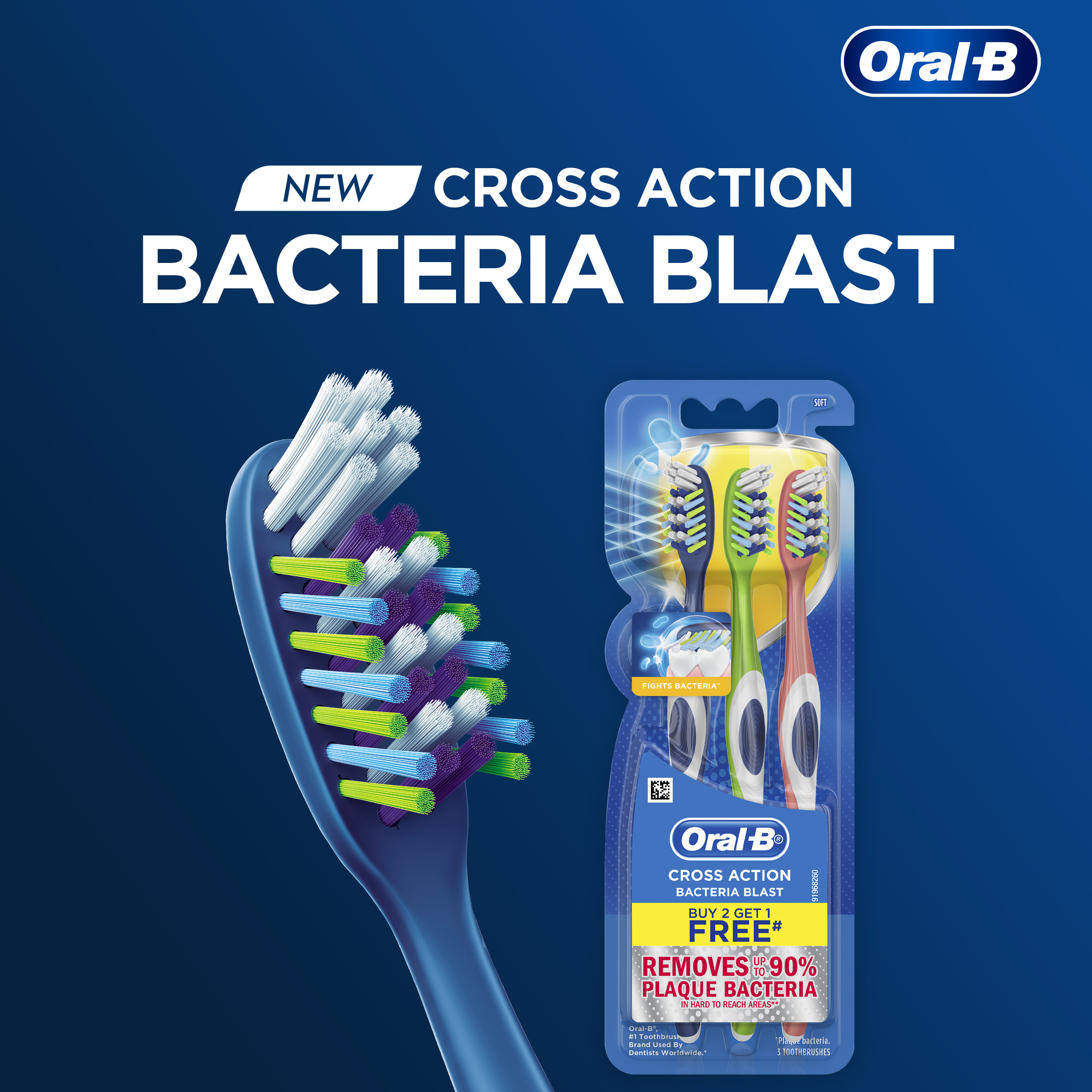 Oral-B Cross Action Bacteria Blast Manual Toothbrush | Oral-B SG