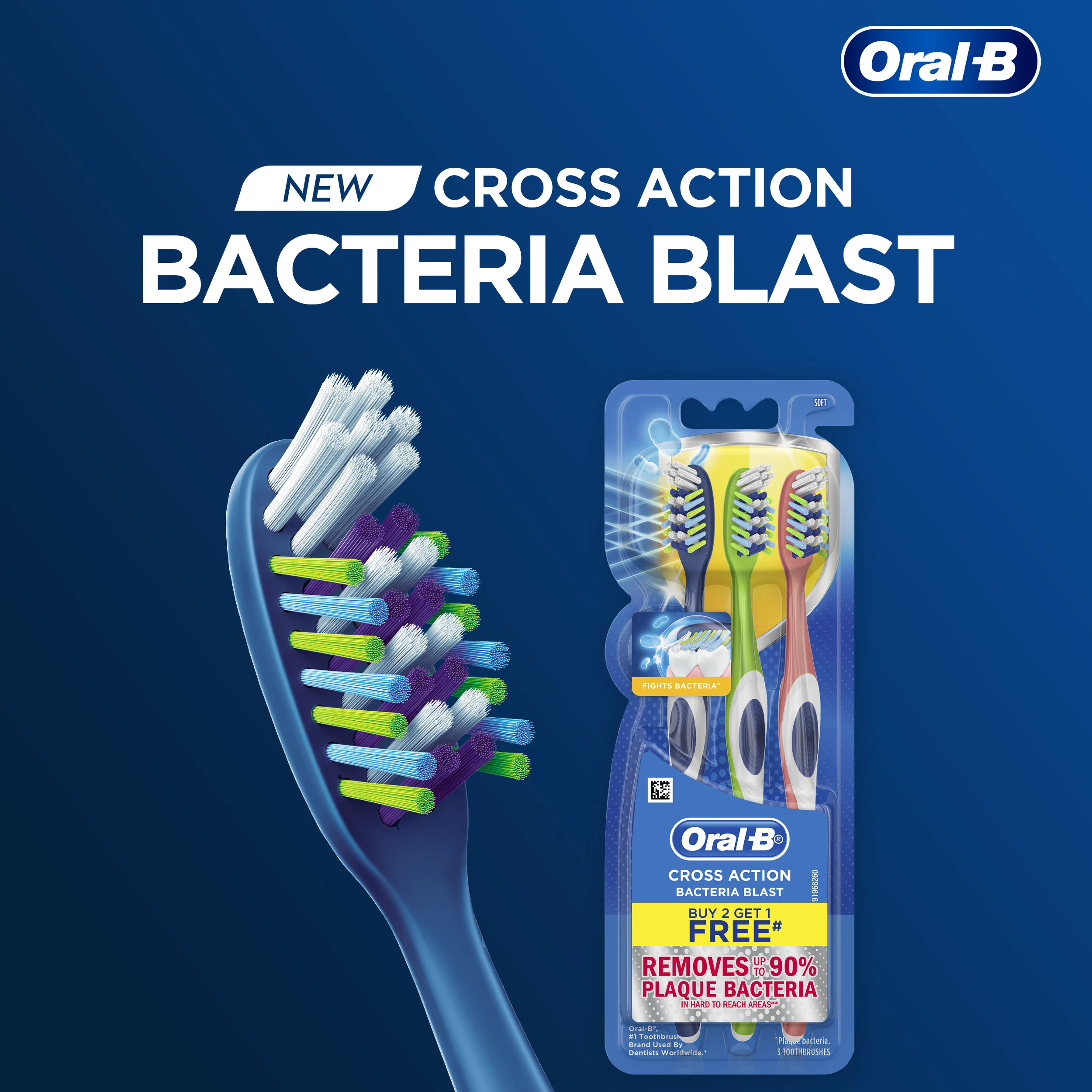 Oral-B Cross Action Bacteria Blast 1 Count 