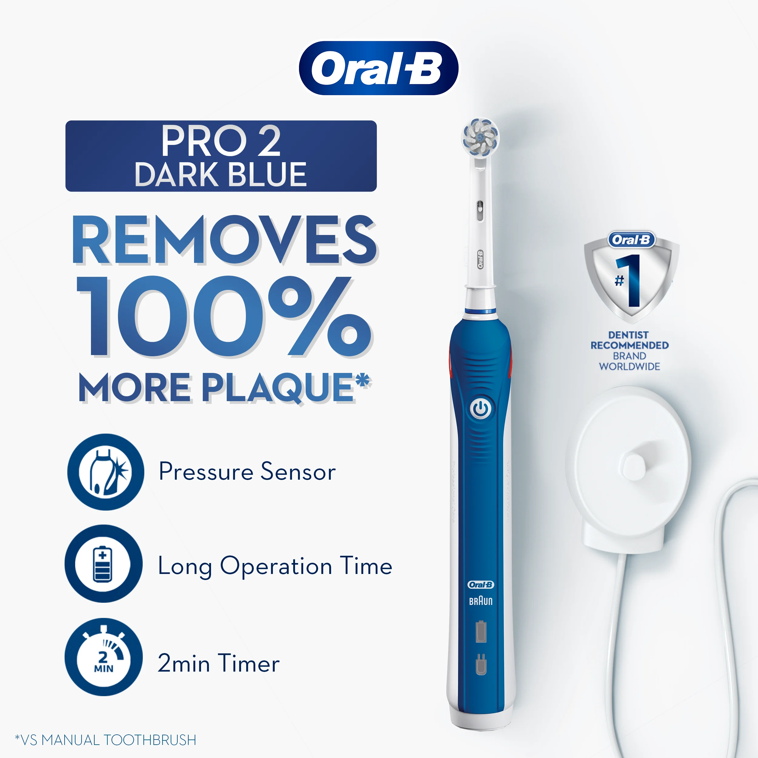 Oral-B Pro 2 2000 Ultrathin Pink Dark Blue