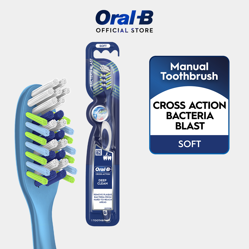 Oral-B Cross Action Bacteria Blast Manual Toothbrush | Oral-B MY