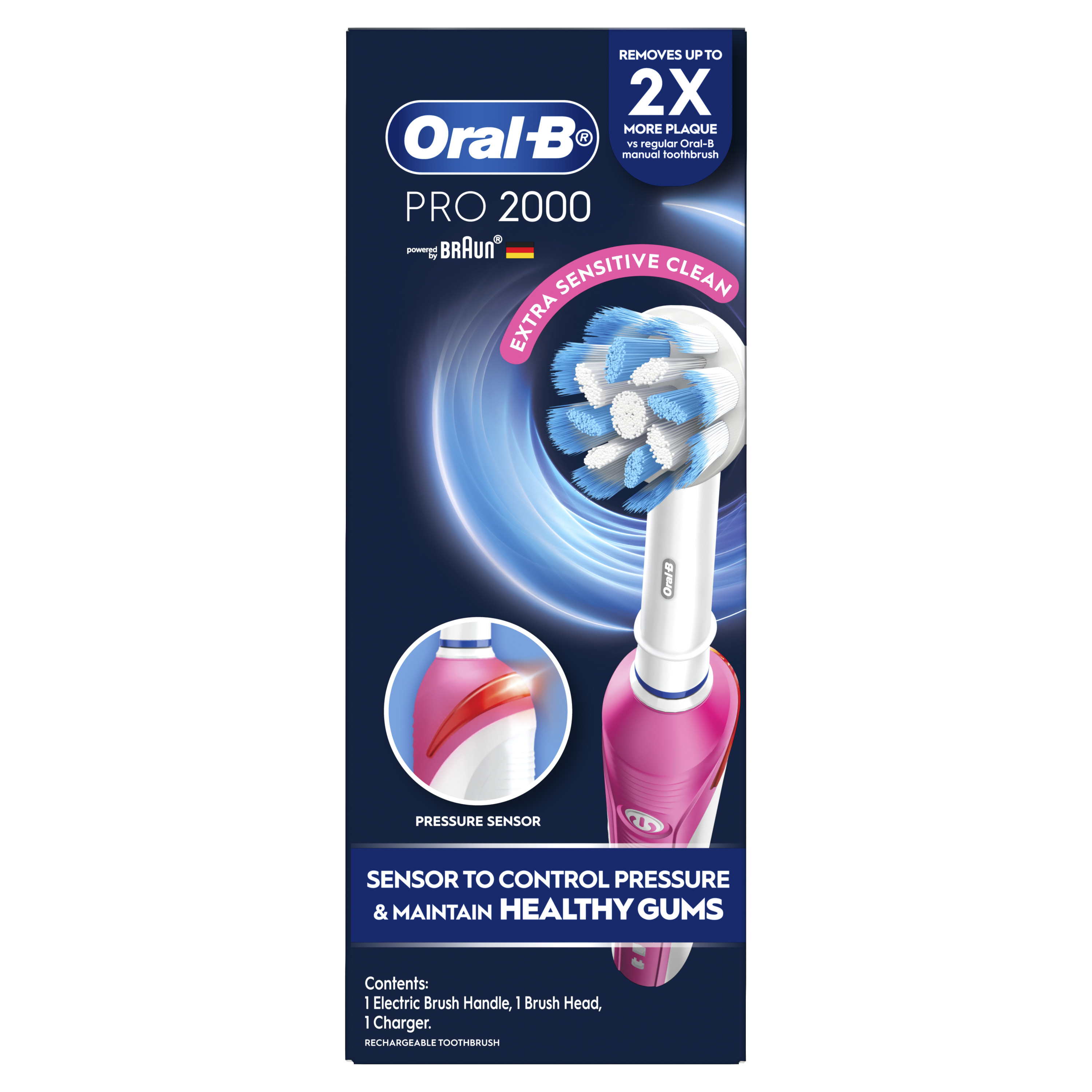 新品 BRAUN ブラウン Oral-B PRO2 2000 電動歯ブラシ ブラック D5015132XBK ① 新品☆ ブラウン オーラルB PRO2 2000 ブラック 電動歯ブラシ☆
