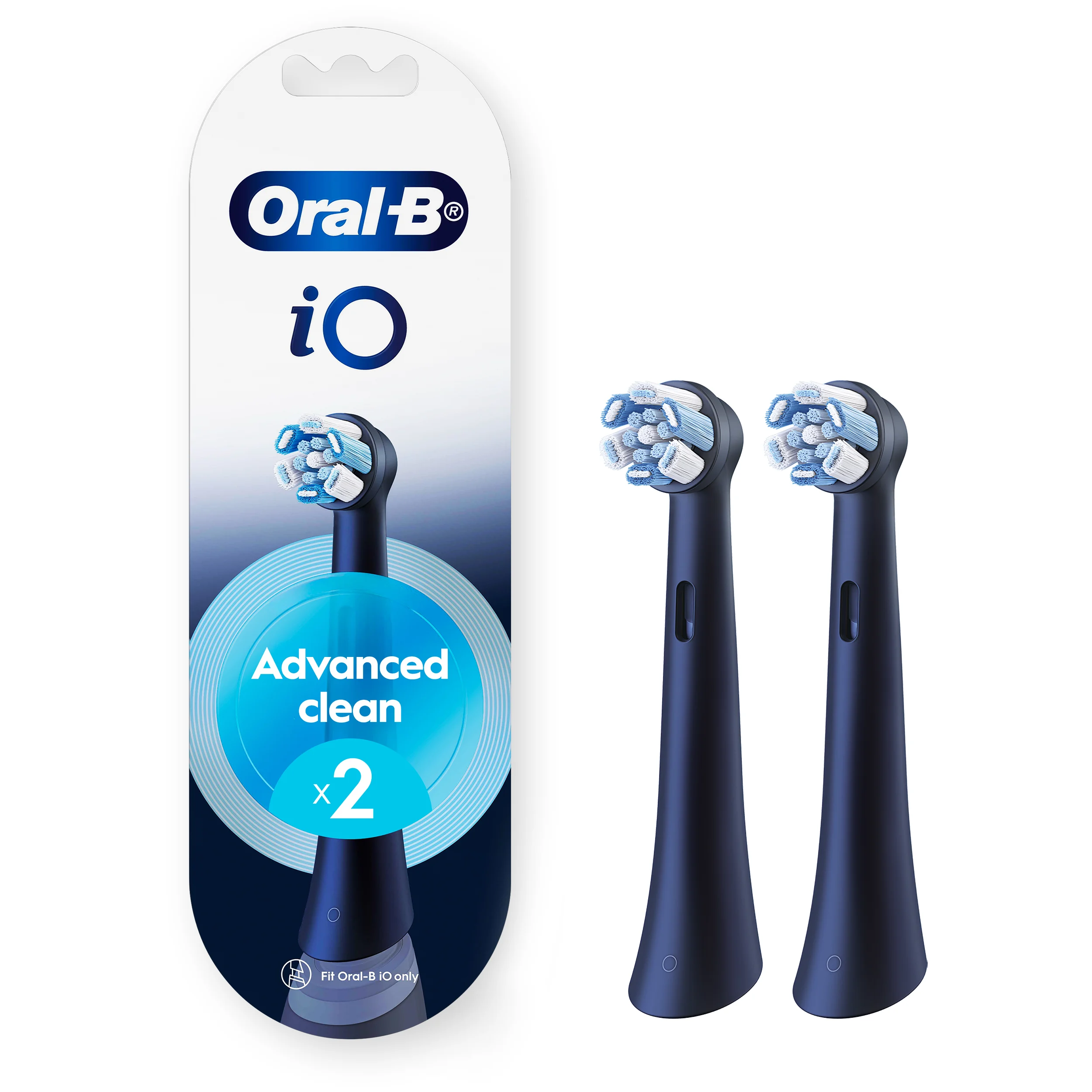Oral-B iO Advanced Clean Replacement Brush Heads, 2-Count 