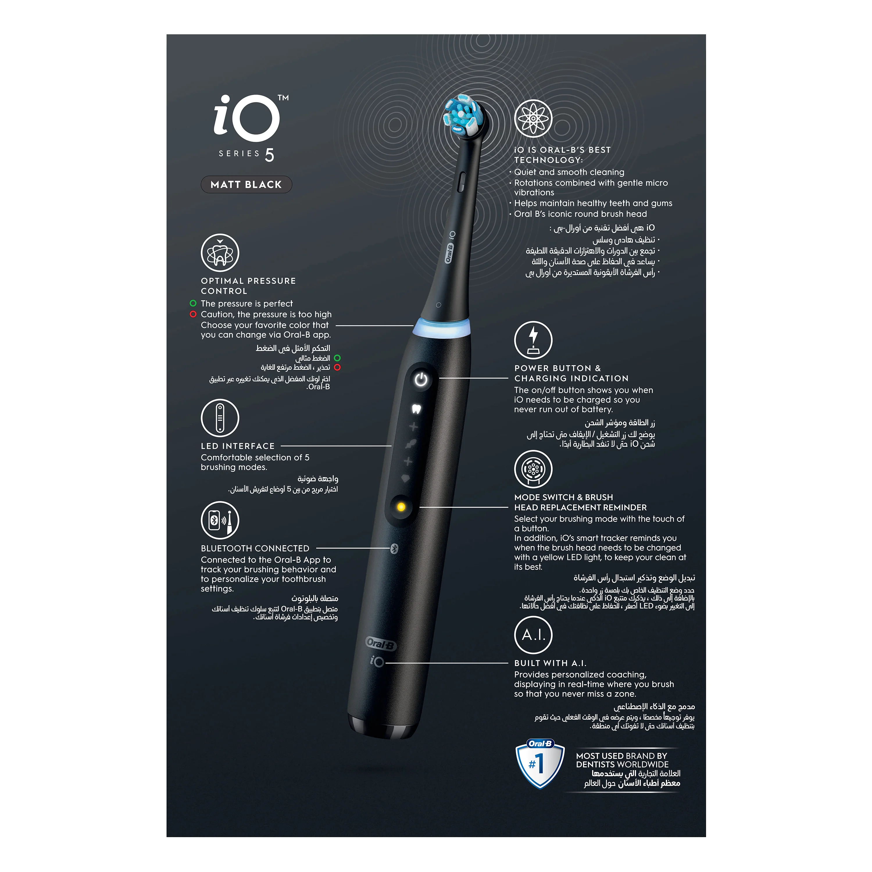 Oral-B iO Series 5 Black Ultimate Clean Electric Toothbrush