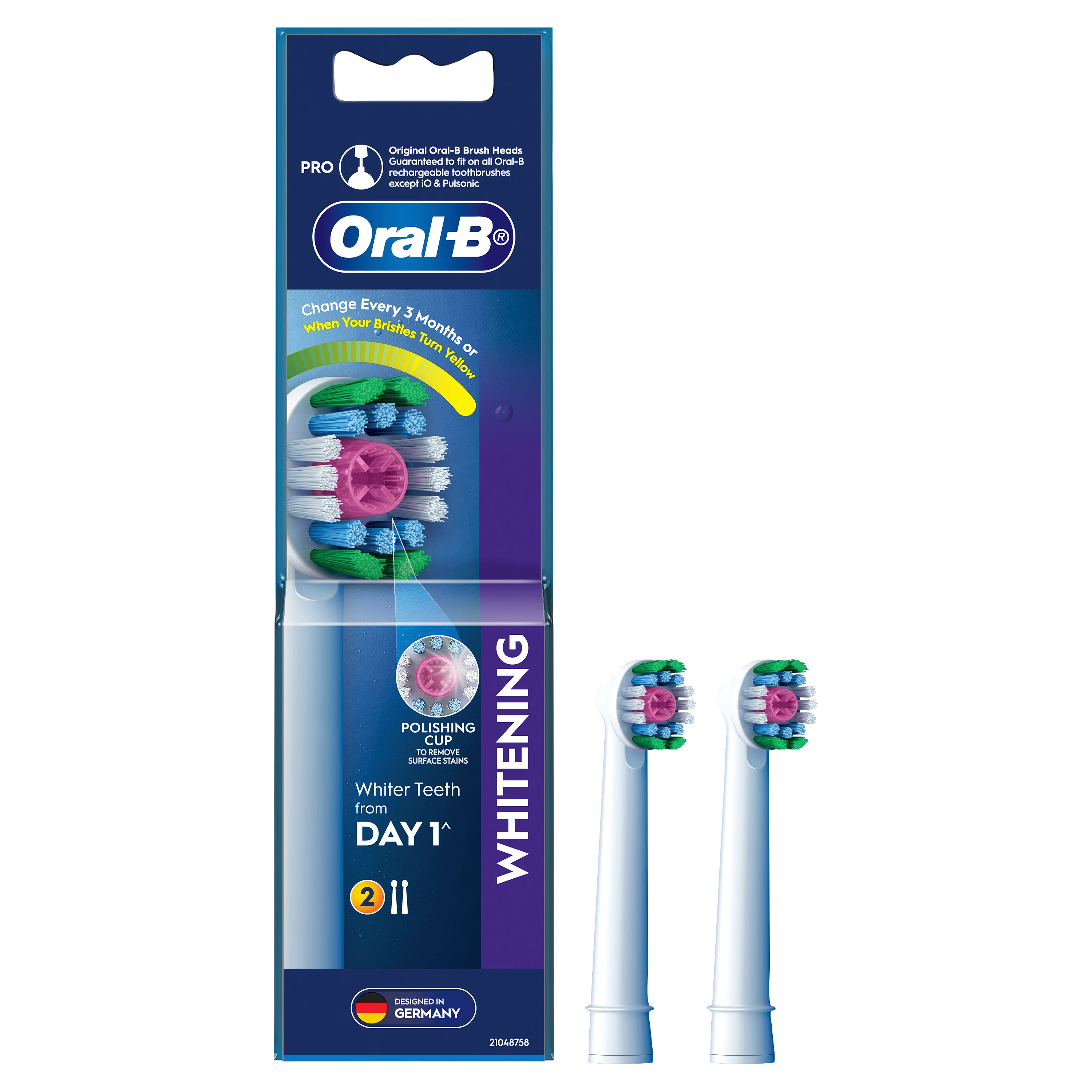 Oral-B Whitening Electric Toothbrush Replacement Head  - 2 Pack 