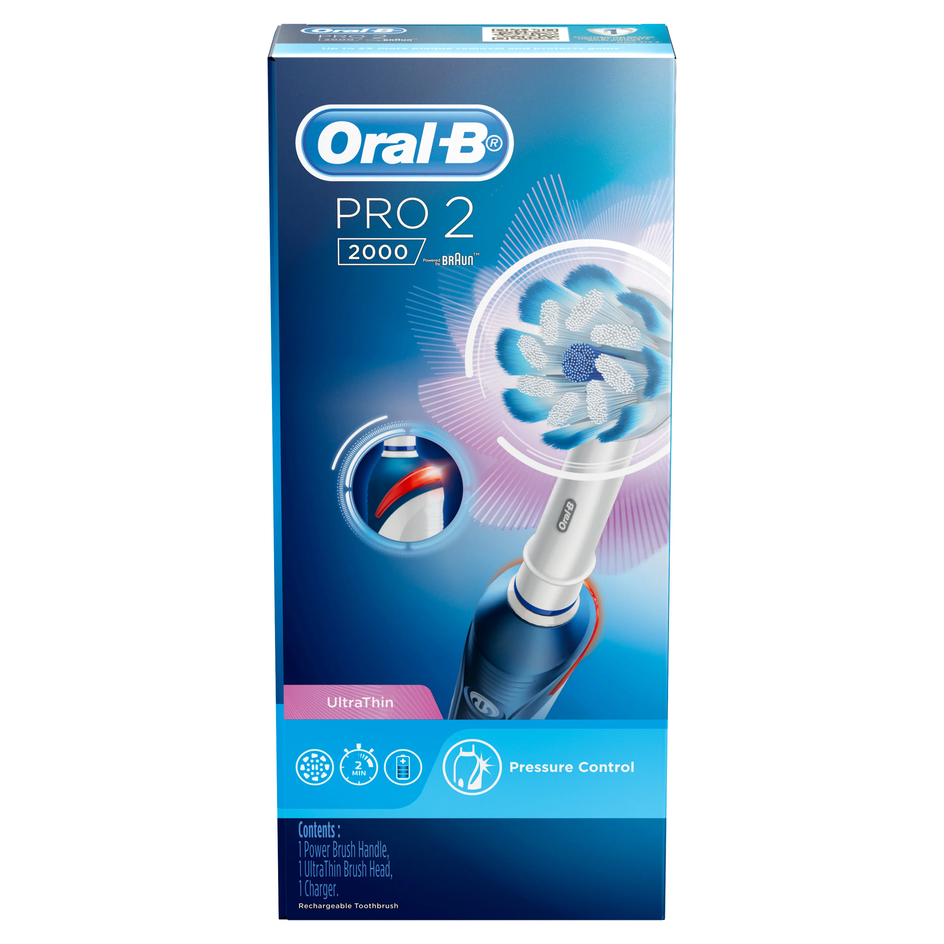 aanvaardbaar Tram Raar Oral-B Pro 2 2000 Ultrathin Pink / Dark Blue