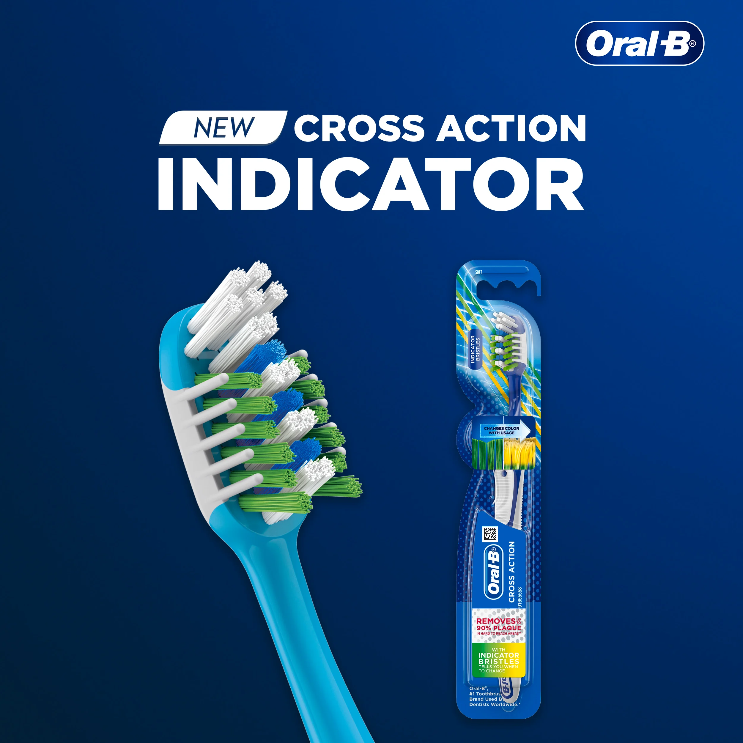 Oral-B Cross Action Indicator Toothbrush 1 Count 