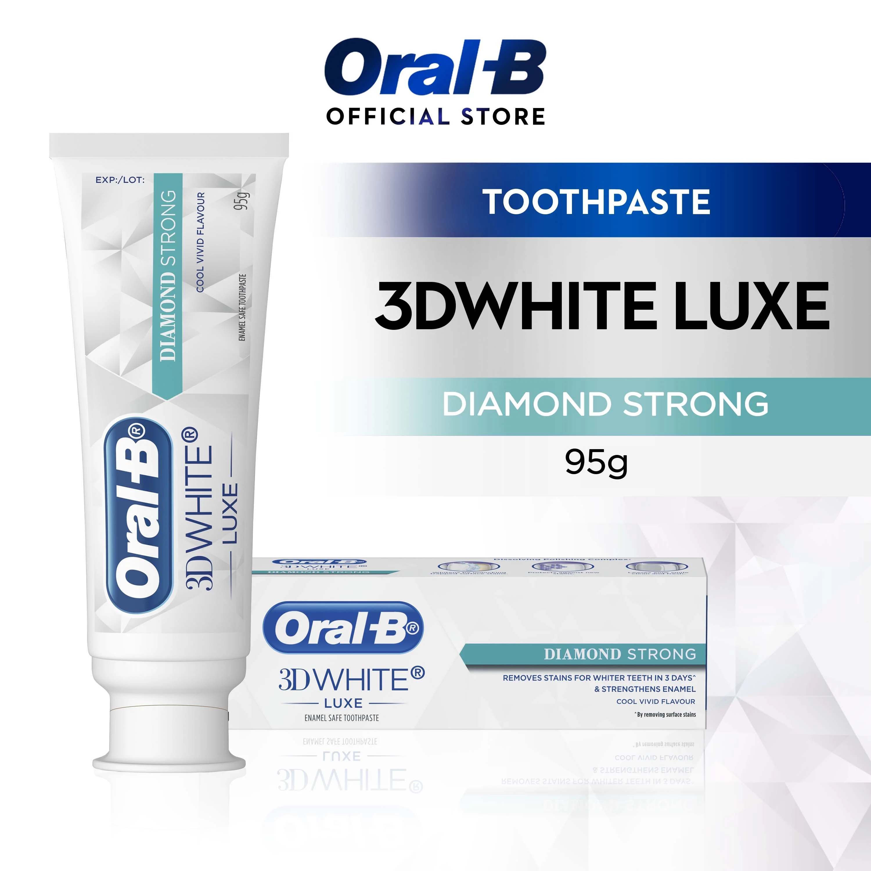 Oral-B 3DWhite Luxe Diamond Strong Whitening Toothpaste, 95 g 