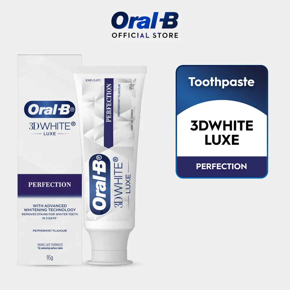 Oral-B 3DWhite Luxe Perfection Whitening Toothpaste, 95g x 2 