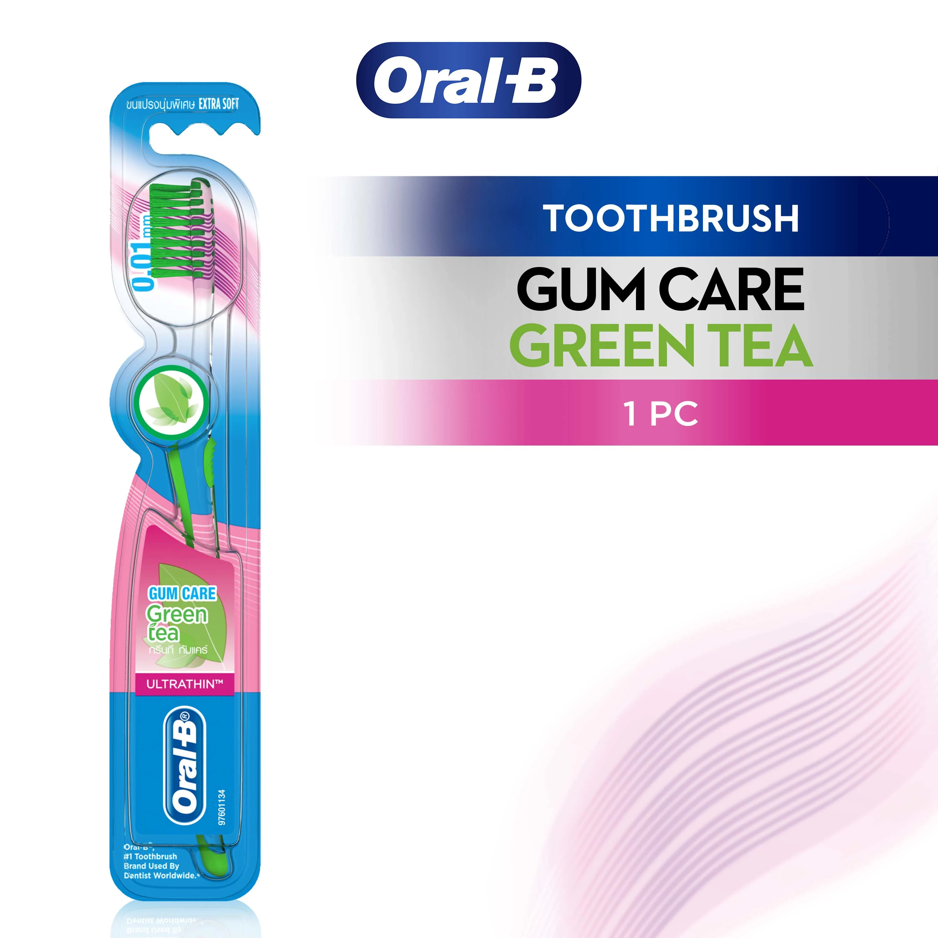 Oral-B Ultrathin Gum Care Green Tea Toothbrushes 1 Count 