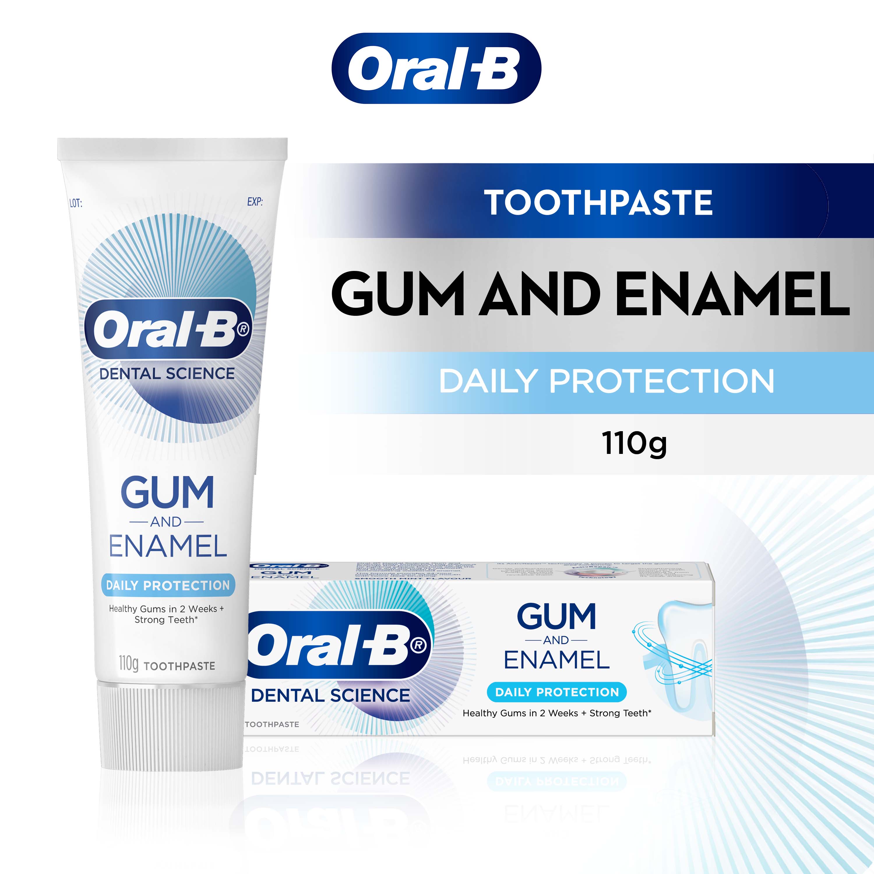Oral−B D5015132XBK Oral-B Gum Care & Enamel Daily Protection Toothpaste Mint 110g